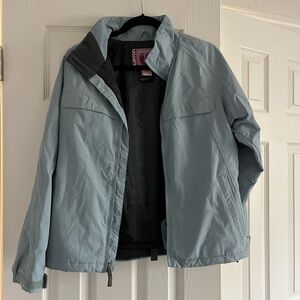 Burton vintage jacket in light blue. Size small.